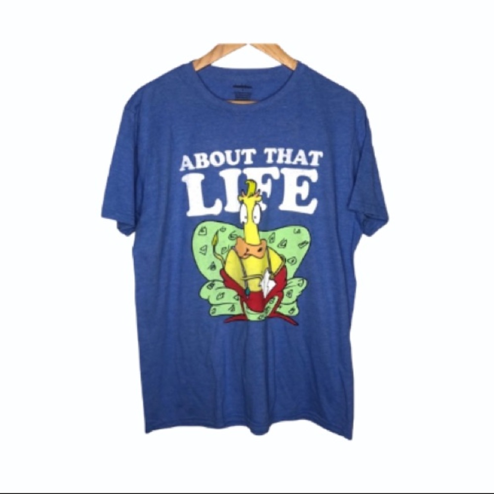 Nickelodeon Retro Blue Graphic T-Shirt Men…